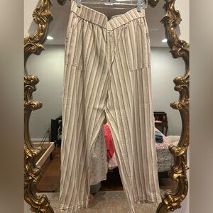 Toad & Co Striped Hemp Blend Pants Sz large